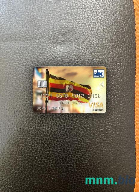 Uganda ABC bank of Uganda visa electron wygląd fotograficzny skan PSD + zdjęcie
